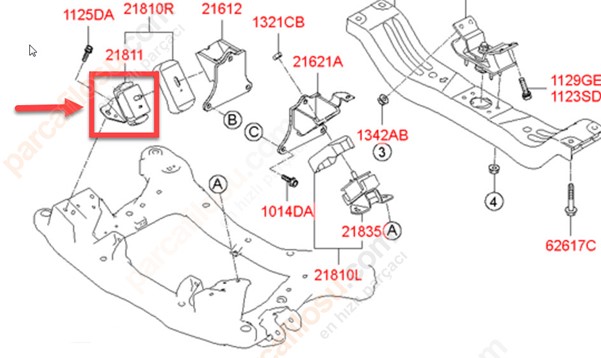 Motor Takoz Sağ